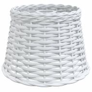 Абажур за таванна лампа бял Ø25x17 см ракита