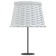 Абажур за лампа бял Ø25x17 см ракита