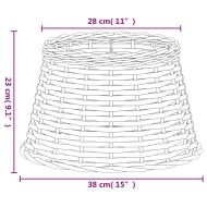Абажур за лампа бял Ø38x23 см ракита