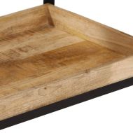 Кухненска количка 60x40x80 см масивно грубо мангово дърво