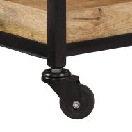 Кухненска количка 60x40x80 см масивно грубо мангово дърво