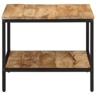 Маса за кафе, 55x55x45 см, грубо мангово дърво масив