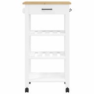 Кухненска количка "MONZA" 48x40x88,5 см борово дърво масив