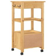 Кухненска количка "MONZA" 48x40x88,5 см борово дърво масив