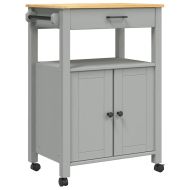 Кухненска количка "MONZA" 60x40x88,5 см борово дърво масив