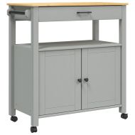 Кухненска количка "MONZA" 84x40x88,5 см борово дърво масив