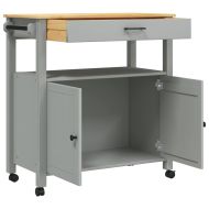 Кухненска количка "MONZA" 84x40x88,5 см борово дърво масив