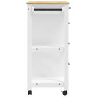 Кухненска количка "MONZA" 84x40x88,5 см борово дърво масив