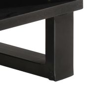 Маса за кафе, бяла, 80x51x40 см, масивно мангово дърво