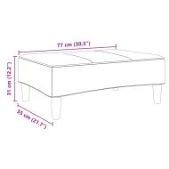 Табуретка, синя, 77x55x31 см, кадифе