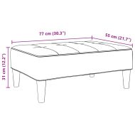Табуретка, тъмносива, 77x55x31 см, плат