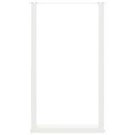 Крака за бар маса, U-образни, 2 бр., бели, 60 x (100-101) см, стомана