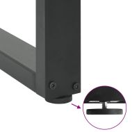 Крака за бар маса, U-образни, 2 бр., антрацит, 60 x (100-101) см, стомана