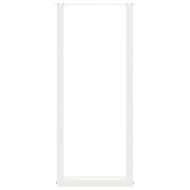 Крака за бар маса, U-образни, 2 бр., бели, 40 x (110-111) см, стомана