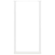 Крака за бар маса, U-образни, 2 бр., бели, 60 x (110-111) см, стомана