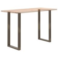 Крака за бар маса, U-образни, 2 бр., естествена стомана, 60 x (110-111) см, стомана