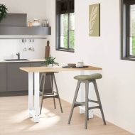 Крака за бар маса, бели, 2 бр., 40 x (90-91) см, стомана