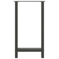 Крака за бар маса, антрацит, 2 бр., 40 x (90-91) см, стомана