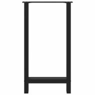 Крака за бар маса, черни, 2 бр., 50 x (90-91) см, стомана