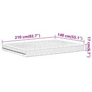 Дунапренов матрак, бял, 140x210 см, твърдост H2 H3