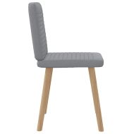 Трапезни столове, 2 бр, светлосиви, текстил