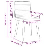 Трапезни столове, 2 бр, светлосиви, текстил