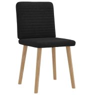 Трапезни столове, 2 бр, черни, текстил