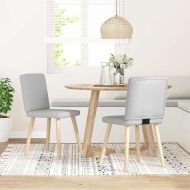 Трапезни столове 2 бр Cloud сив плат