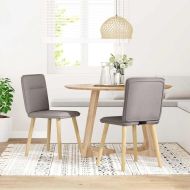 Трапезни столове, 2 бр, таупе, текстил