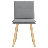 Трапезни столове, 2 бр, светлосиви, текстил