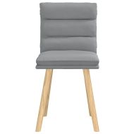 Трапезни столове, 2 бр, светлосиви, текстил