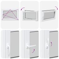 Прозорец за мазе "RISOR" 90x50 см, отваряемо-отварящ се, DIN десен, бял