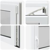 Прозорец за мазе "RISOR" 90x50 см, отваряемо-отварящ се, DIN десен, бял