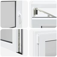 Прозорец за мазе "RISOR" 90x50 см, накланящ се и завъртащ се, DIN ляв, бял