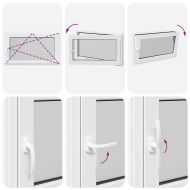 Прозорец за мазе "RISOR" 100x60 см, накланящ се и завъртащ се, DIN десен, бял