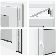 Прозорец за мазе "RISOR" 100x60 см, накланящ се и завъртащ се, DIN десен, бял