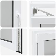 Прозорец за мазе "RISOR" 80x50 см, накланящ се и завъртащ се, DIN ляв, бял