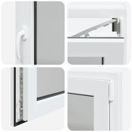 Прозорец за мазе "RISOR" 90x50 см, отваряемо-отварящ се, DIN десен, бял