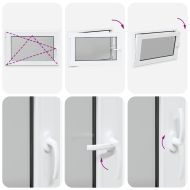 Прозорец за мазе "RISOR" 90x50 см, накланящ се и завъртащ се, DIN ляв, бял