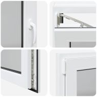 Прозорец за мазе "RISOR" 90x50 см, накланящ се и завъртащ се, DIN ляв, бял