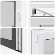 Прозорец за мазе "RISOR" 80x50 см Отварящо-отваряем DIN ляв антрацит