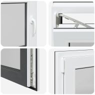 Прозорец за мазе "RISOR" 80x60 см, отваряемо-отварящ се, DIN ляв, антрацит