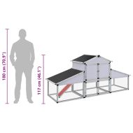 Птичарник с места за движение и за гнездене, алуминиев