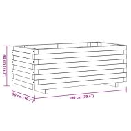 Повдигната леха, 100x50x40 см, дървена, правоъгълна