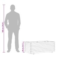 Повдигната леха, 100x50x40 см, дървена, правоъгълна