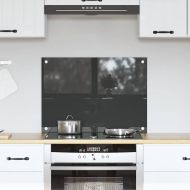 Кухненски заден панел Тъмносив 70 x 50 x 0,6 см закалено стъкло