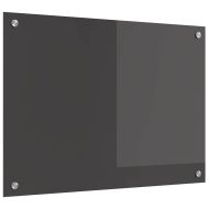 Кухненски заден панел Тъмносив 70 x 50 x 0,6 см закалено стъкло