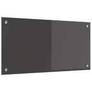 Кухненски заден панел Тъмносив 80 x 40 x 0,6 см закалено стъкло