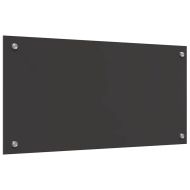 Кухненски заден панел Тъмносив 80 x 40 x 0,6 см закалено стъкло