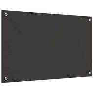 Кухненски заден панел Тъмносив 80 x 50 x 0,6 см закалено стъкло